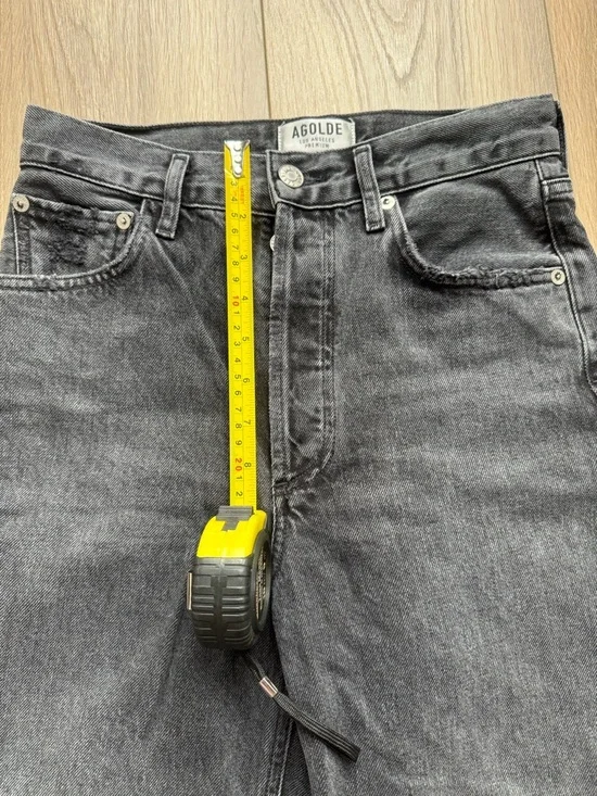 Agolde REN Wide-Leg High Rise Jeans-Dark Grey - Picture 7 of 10